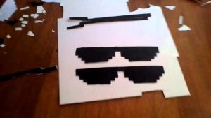 как сделать пиксельные очки из бумаги